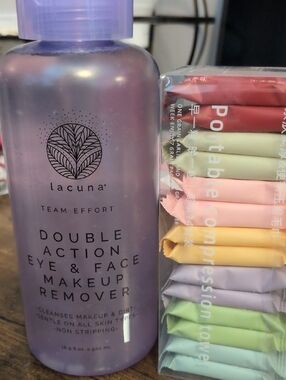 Lacuna Double  Eye & Face Makeup Remover - Lavender Portable Compression Towels